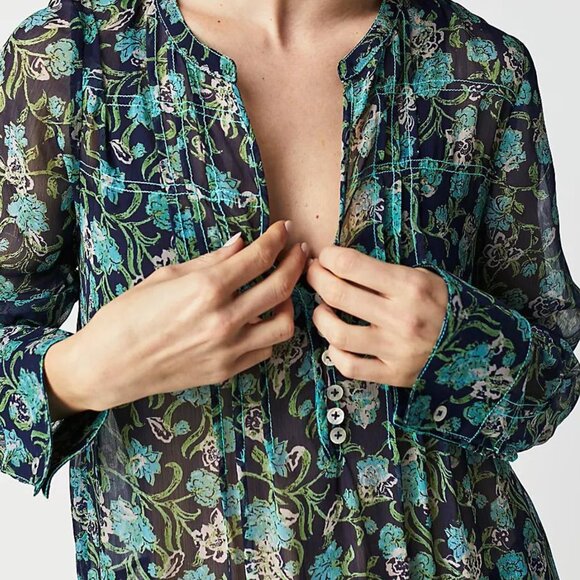 Free People See It Through Boho Style Maxi Dress in 2 Color Options NEW NWT - Picture 5 of 9